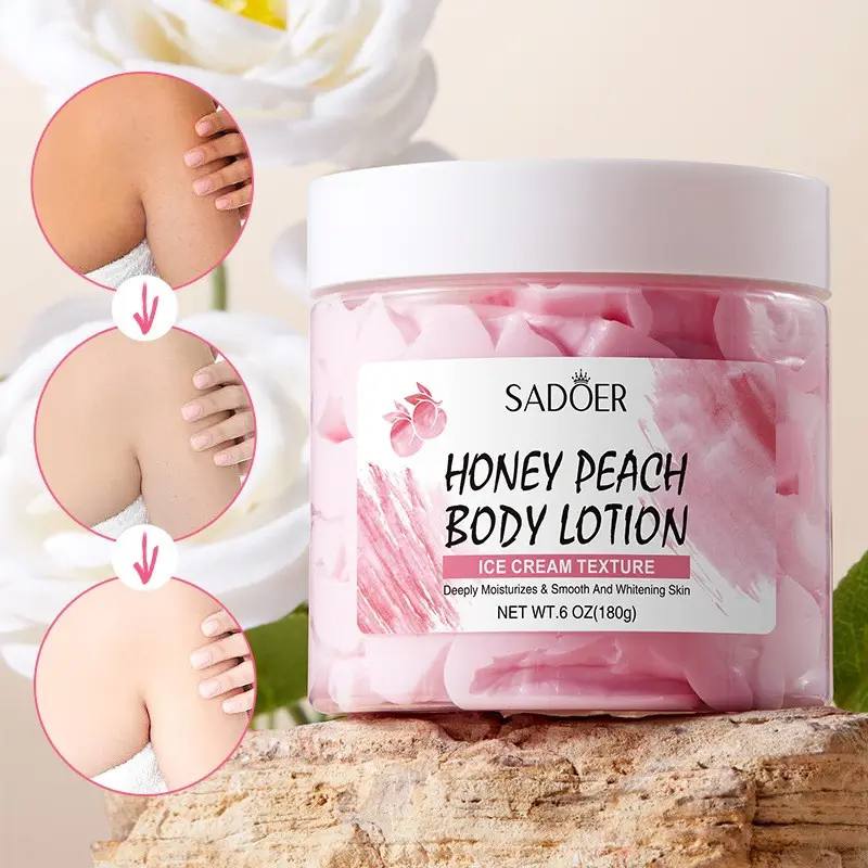 کره بدن کاسه‌ای سادور مدل گل رز (SADOER Rose Body Butter) وزن 200 گرم