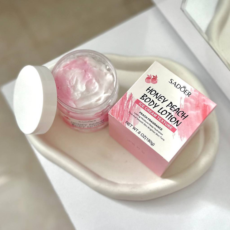 کره بدن کاسهای سادور مدل گل رز (SADOER Rose Body Butter) وزن 200 گرم