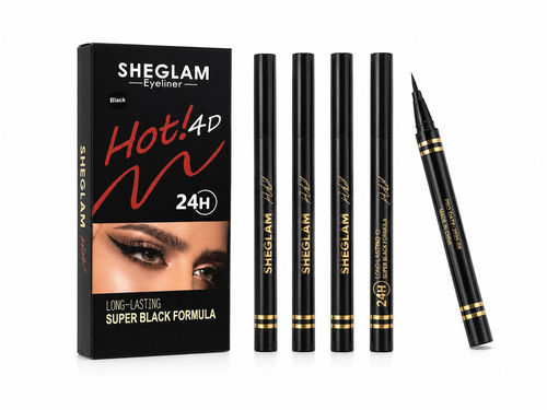 خط چشم شیگلم SHEGLAM Hot! 4D مشکی | ماندگاری 24 ساعته