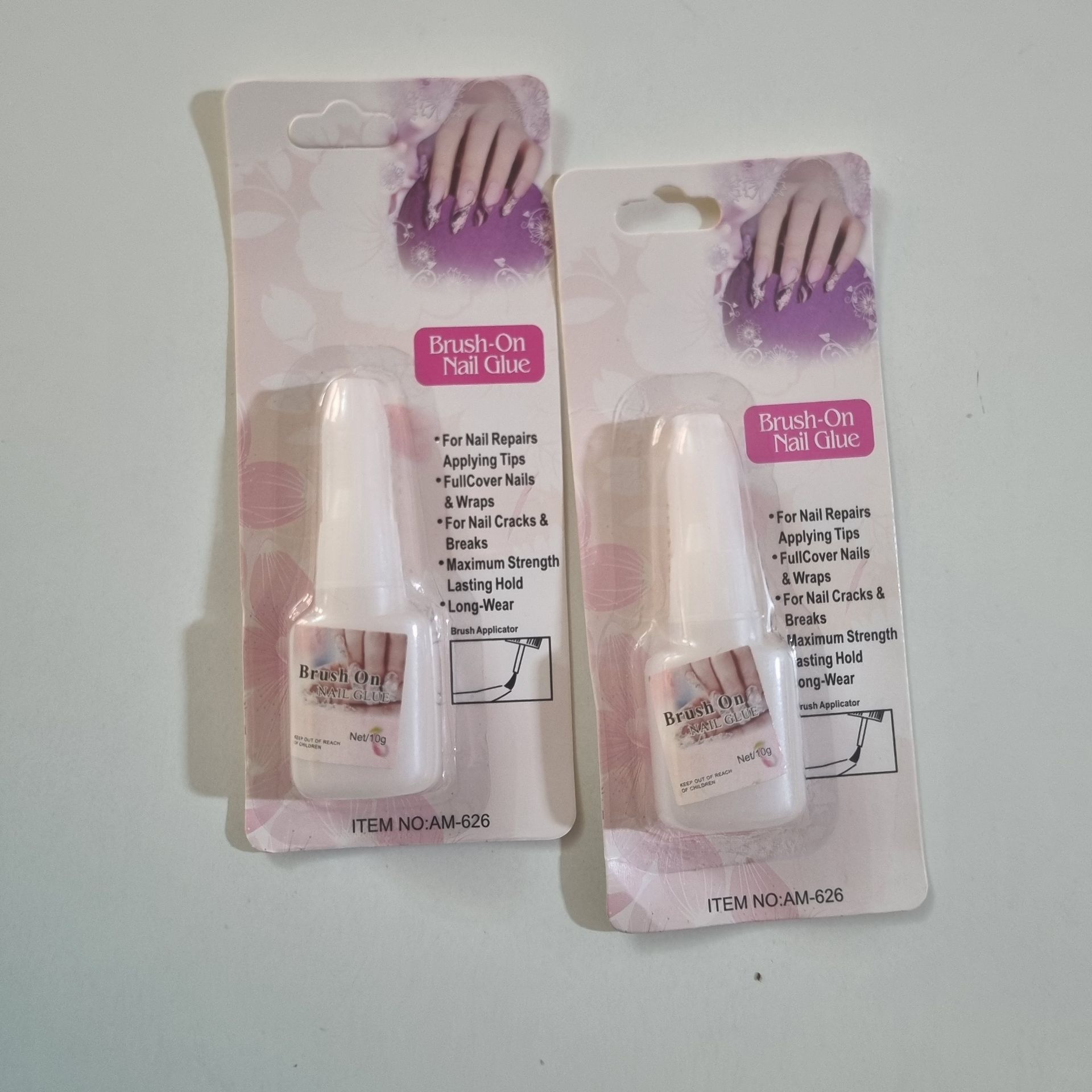 چسب ناخن Brush-On Nail Glue مدل AM-626 | حجم ۱۰ گرم