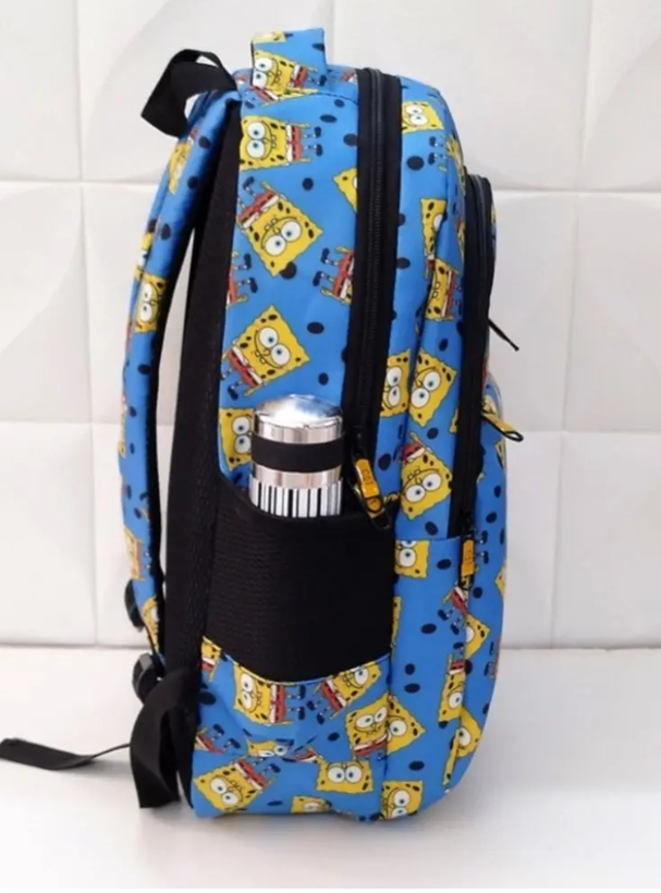 🎒 کیف مدرسه طرح باب اسفنجی و میو