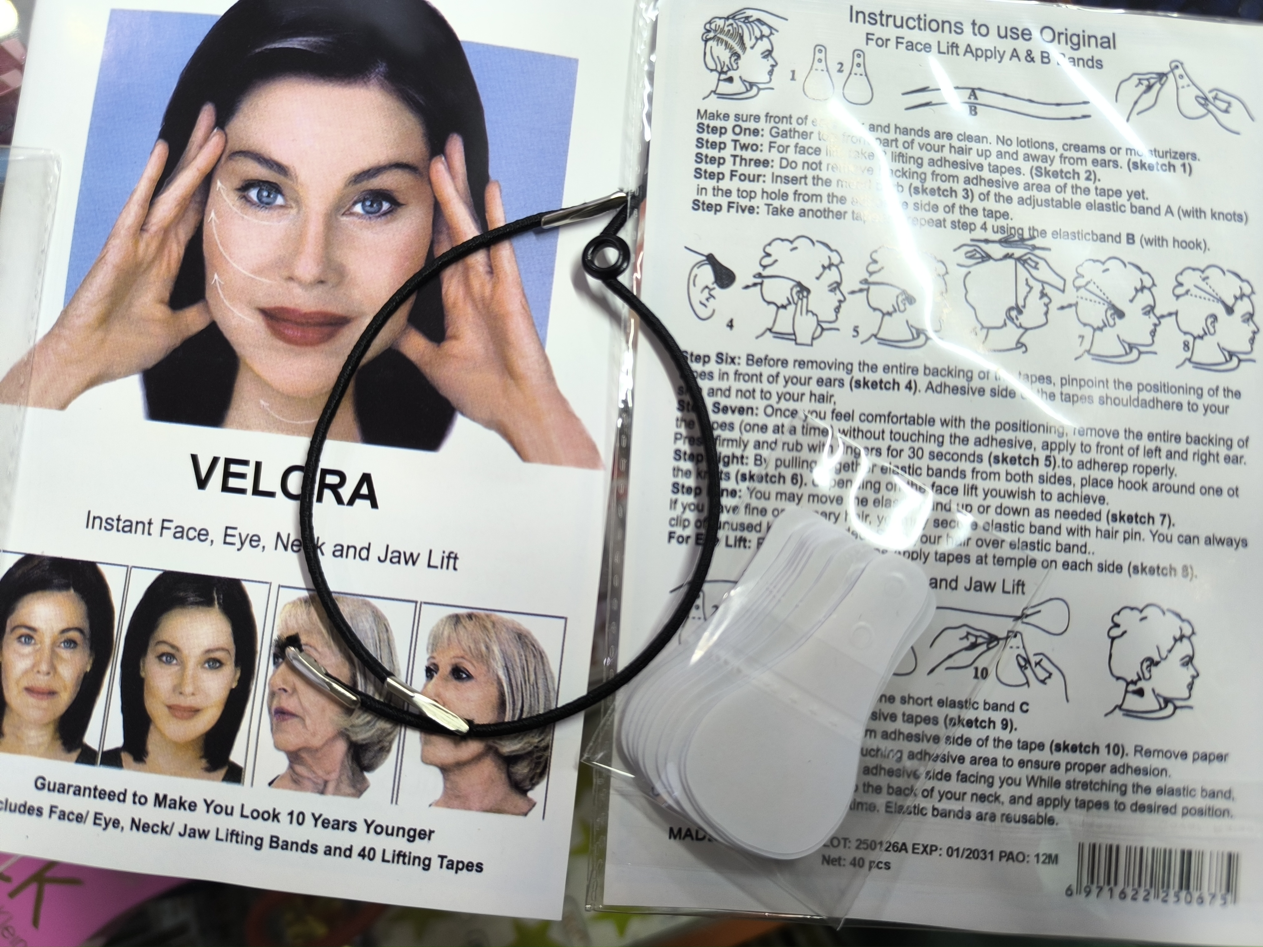 نوار لیفت صورت و گردن VELORA