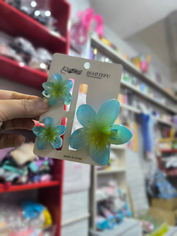 گیره مو گلدار فانتزی ۳ عددی