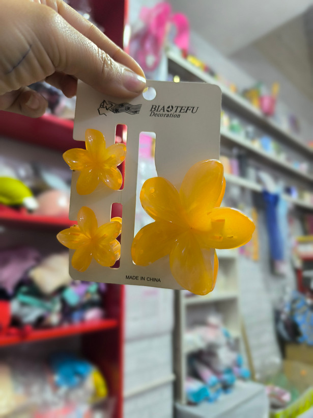 گیره مو گلدار فانتزی ۳ عددی