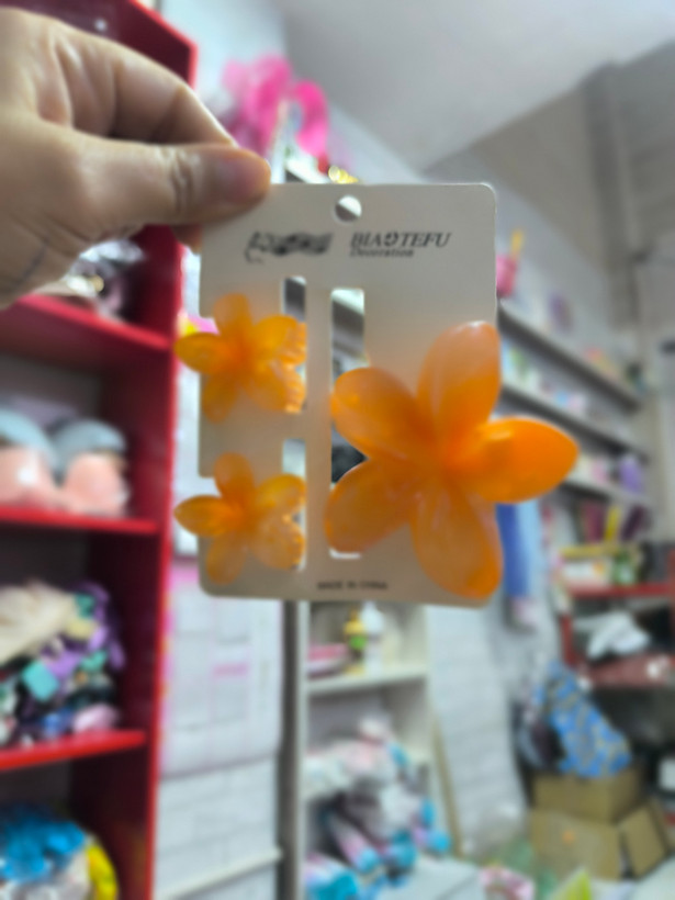 گیره مو گلدار فانتزی ۳ عددی