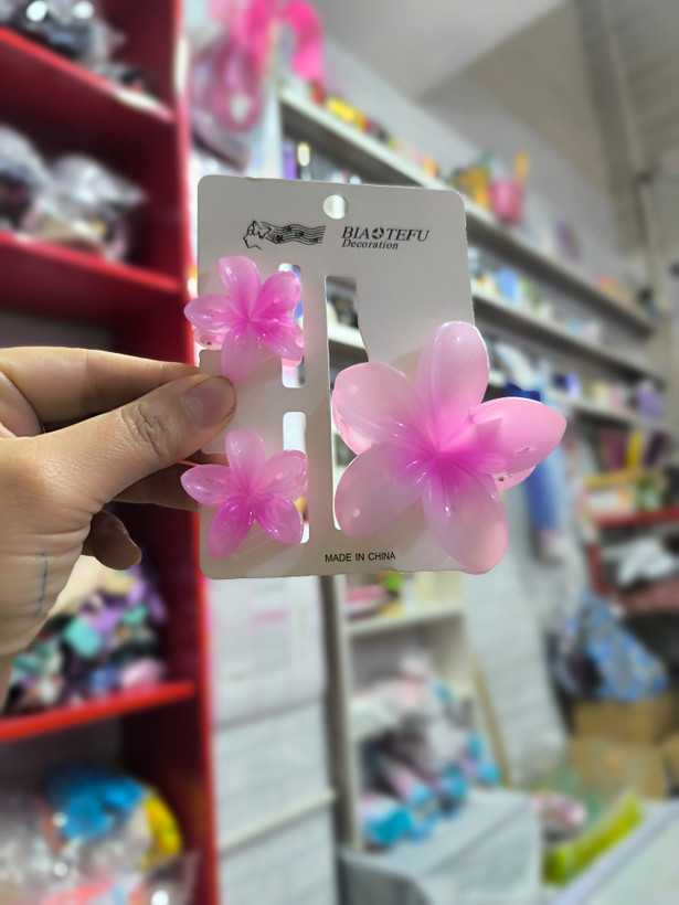 گیره مو گلدار فانتزی ۳ عددی